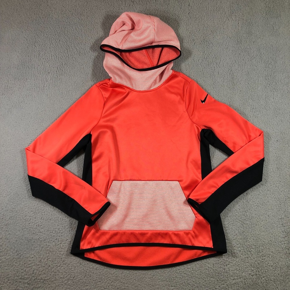 Nike fleece jacket Women's XL orange peach hooded